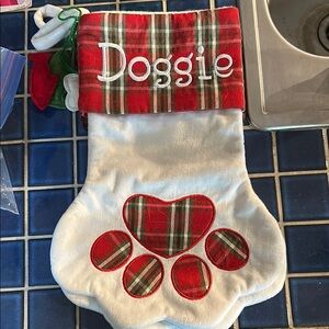 Plaid Doggie Christmas Stocking